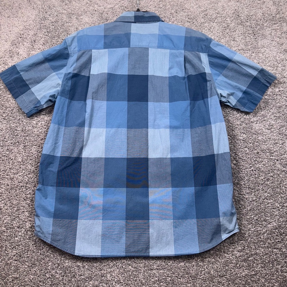 Carhartt Rugged Flex Button Down Shirt Mens Stretch Plaid Blue XL EXCELLENT - Picture 4 of 7
